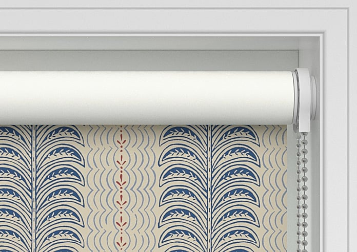 Land & Shore Fintra Stripe (Blackout), Blue Red - Twist&Fit Roller Blind - Image 10